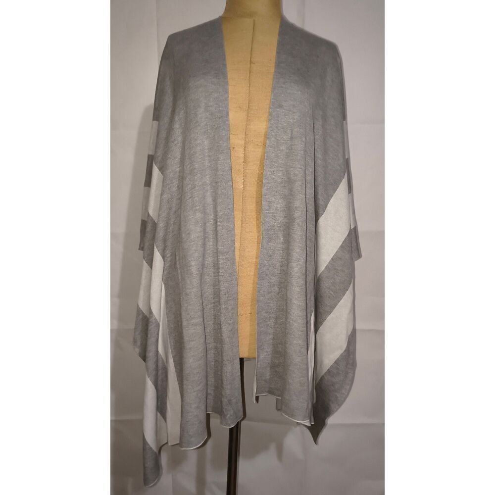 Open-Front Cardigan The Limited Collection Mist Grey Heather/Marshmallow Layeri